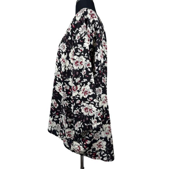 Fun 2 Fun Stitch Fix Floral Pintuck Pullover Blouse Top Black 2XL Office Casual - Picture 6 of 14